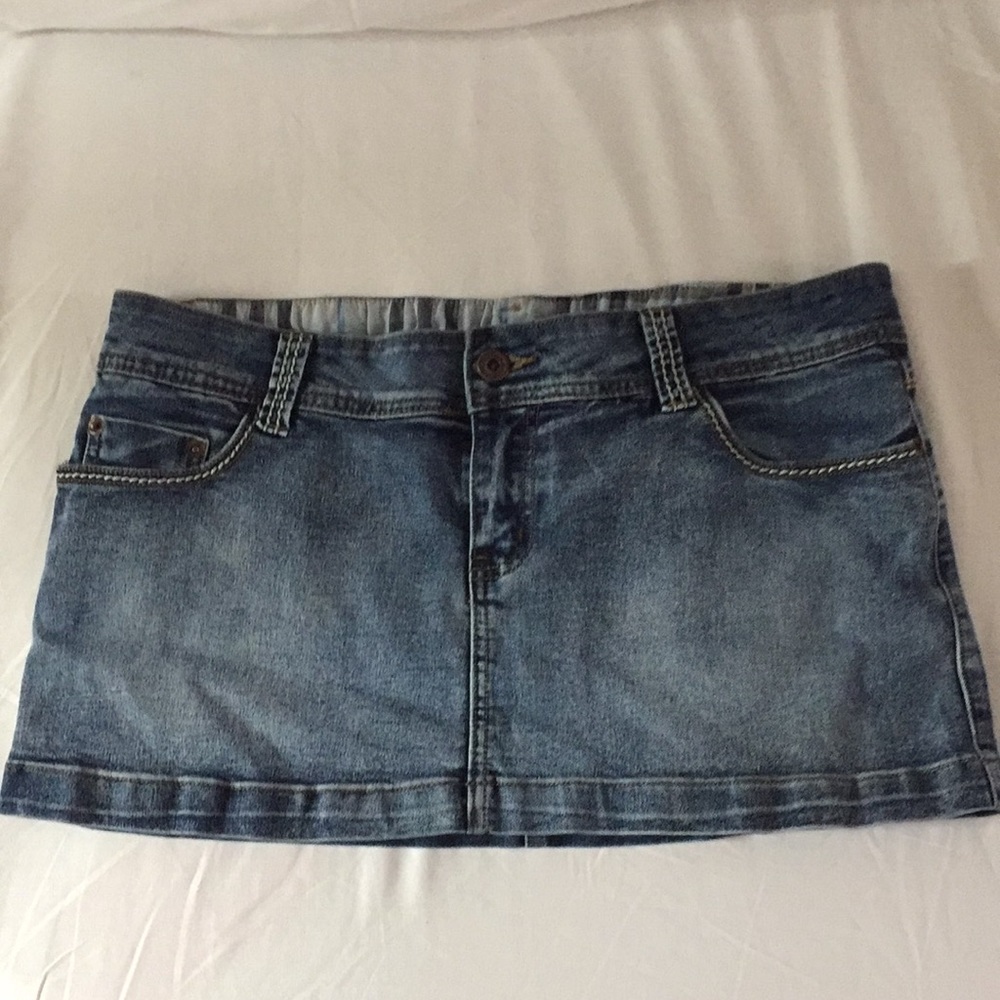 Denim mini skirt
